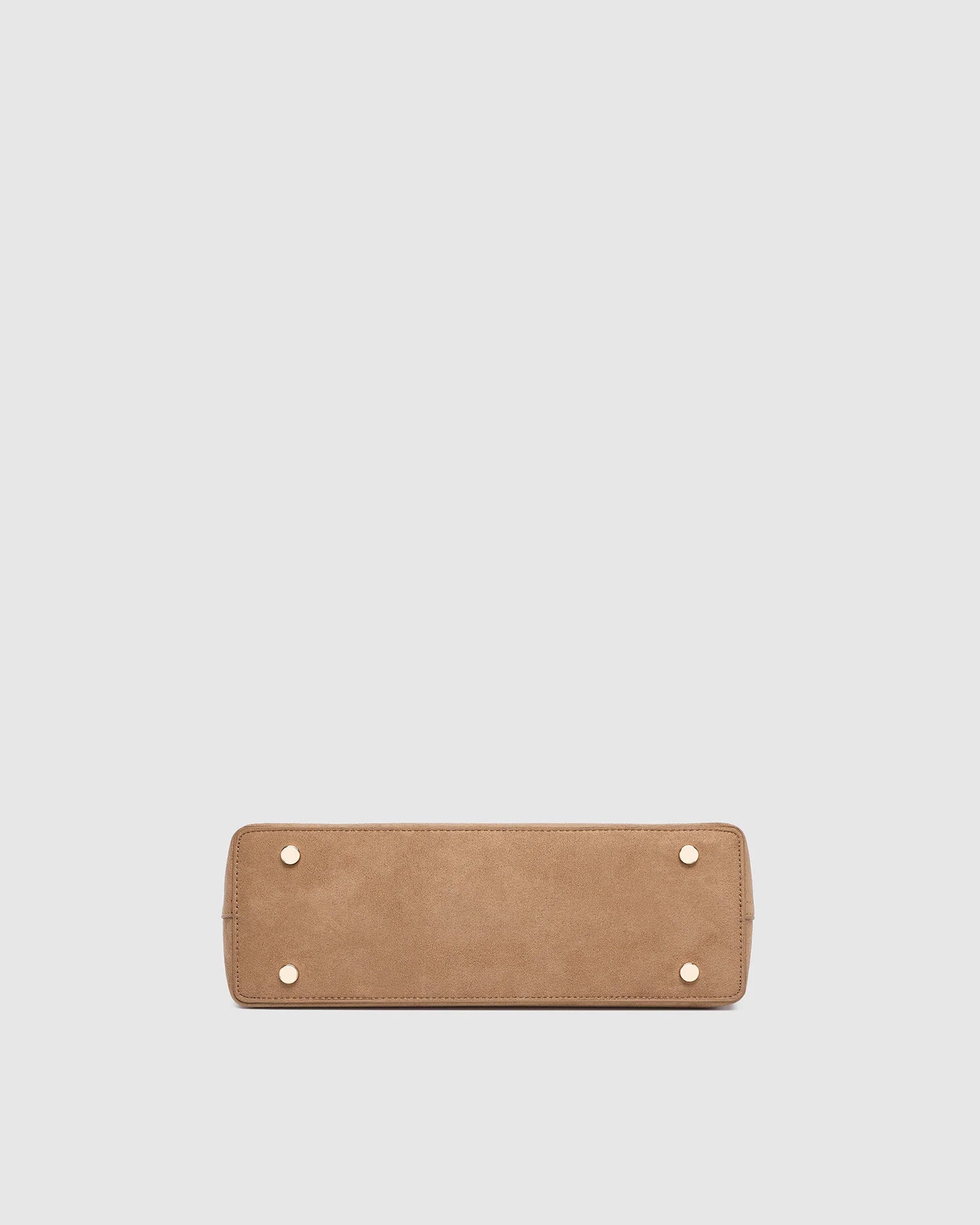 Bottom of Louenhide Nicole Handbag in Suede Honey faux suede