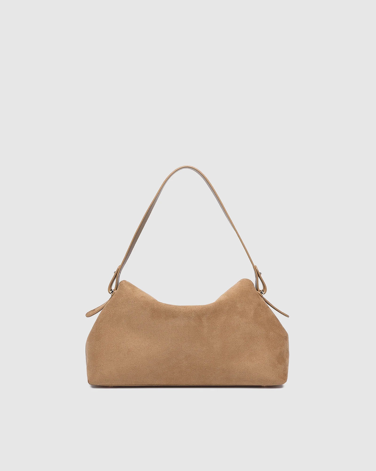 Back of Louenhide Nicole Handbag in Suede Honey faux suede