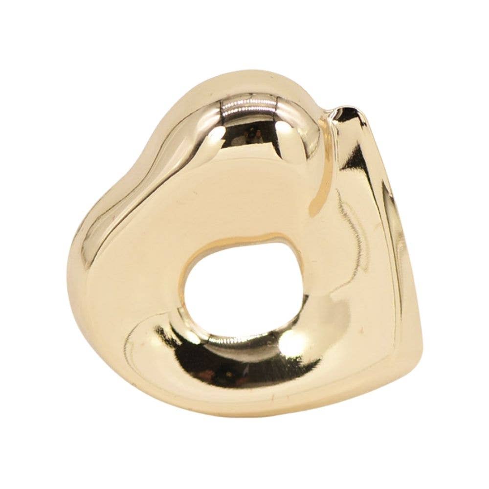 Open heart brooch featuring a clean heart shape design and refined craftsmanship.