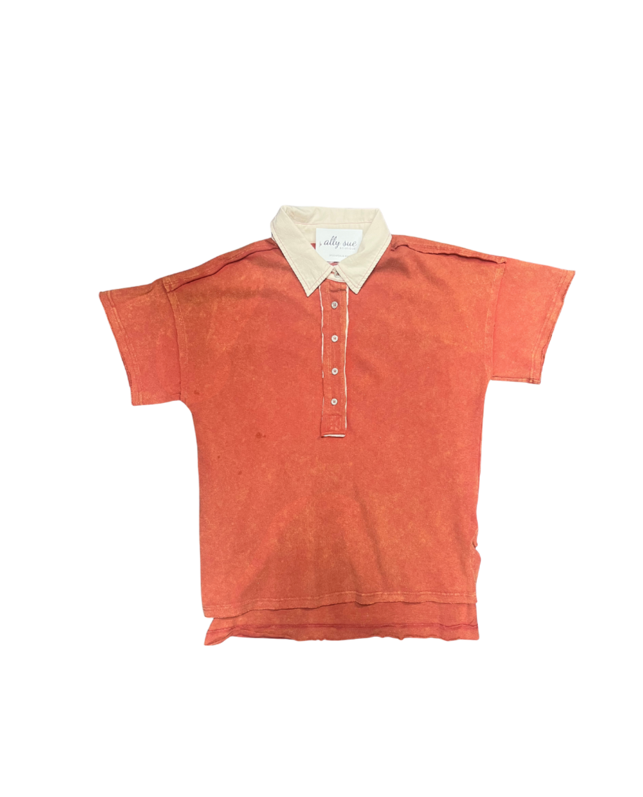 Mineral Washed Henley Top