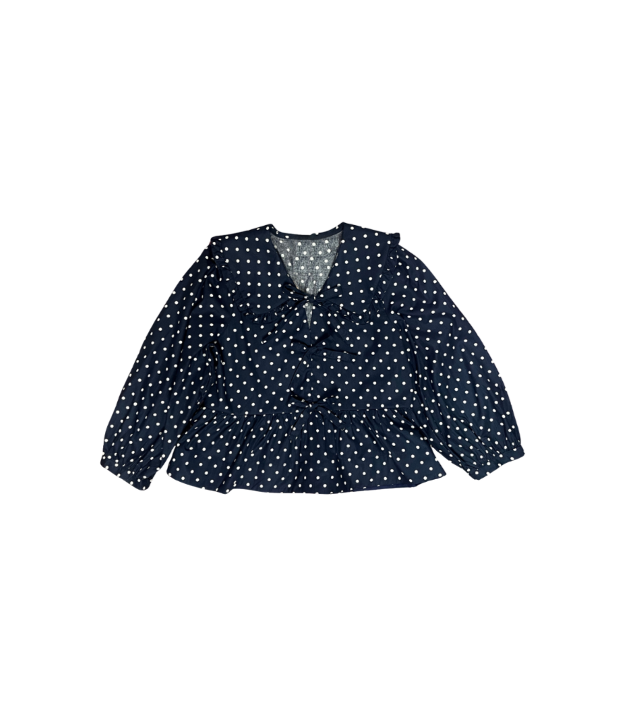 Polka Dot Peplum Top