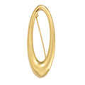 Classic oval shape pin brooch with a timeless versatile design.
