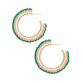 Eve Ombre Kelly Green/Pink Hoop