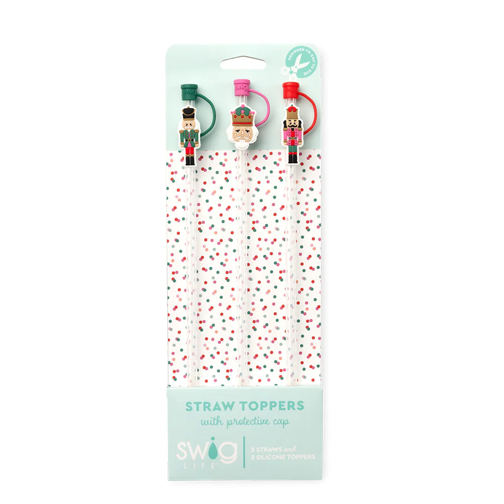 Swig Straw Topper Set Nutcracker