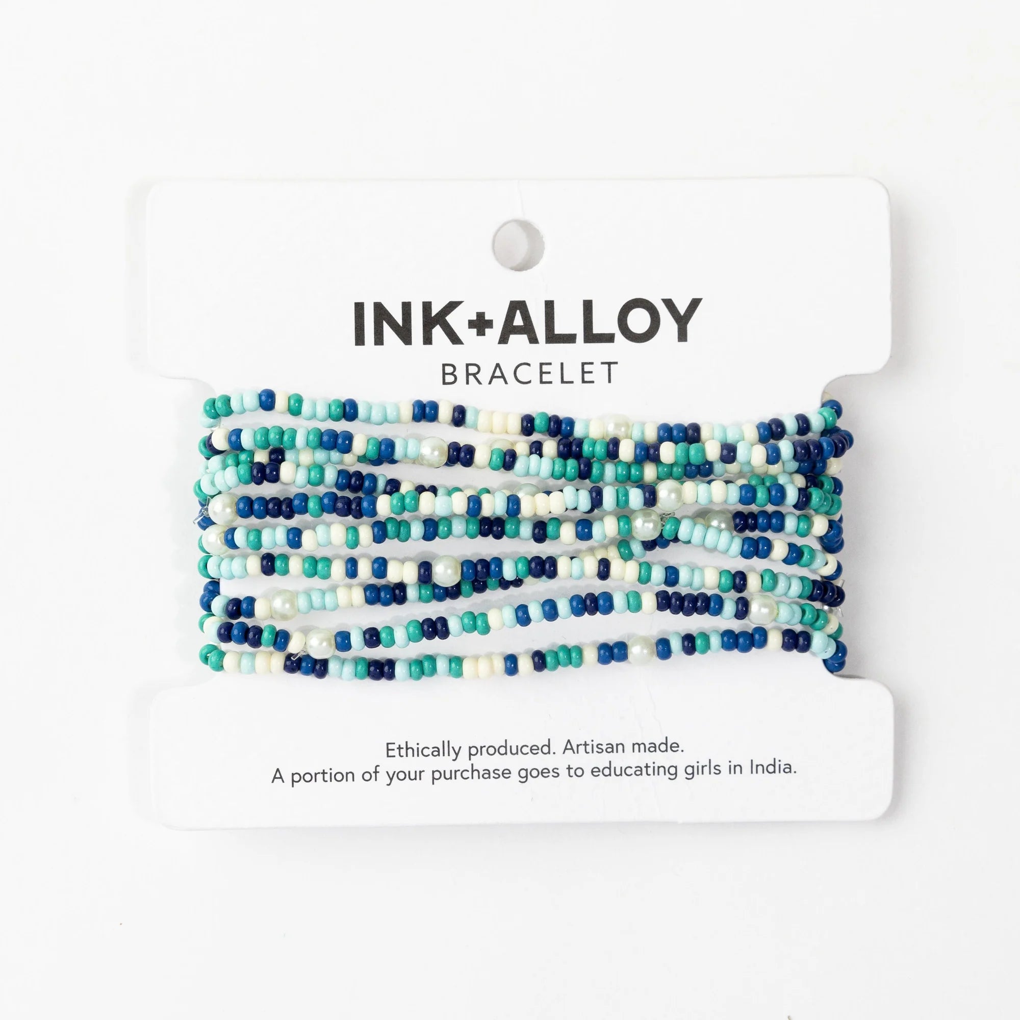 Sage Confetti Bracelet Set Blue
