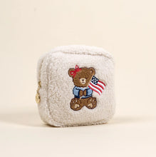 Load image into Gallery viewer, Square Star Spangled Bear Teddy Pouch
