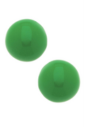 Neiman Coated Enamel Stud Earrings Green