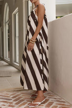 Load image into Gallery viewer, Striped One Shoulder Maxi Dress
