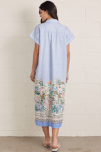 Load image into Gallery viewer, Striped Short Sleeve Floral Midi Dress
