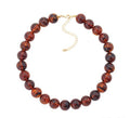 16MM tortoise beaded statement necklace for women.