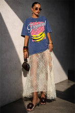 Load image into Gallery viewer, Tropical Polkadot Mineral Blue Tee

