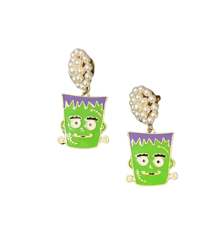 Enamel Frankenstein Earrings