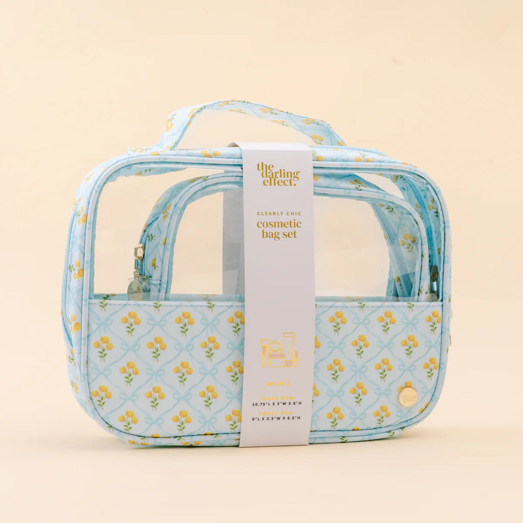Clearly Chic Cosmetic Bag Marigold Blue
