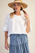 Washed Cotton Voile Top