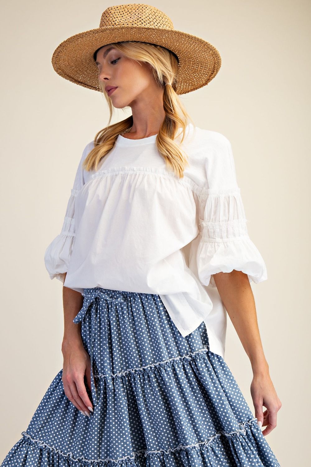 Washed Cotton Voile Top