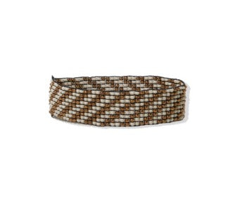 Lane Diagonal Stripe Bracelet Gold