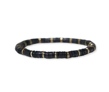Grace Solid Sequin Bracelet Black