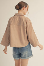 Load image into Gallery viewer, Wide Sleeve Button Down Stripe Top
