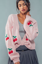 Load image into Gallery viewer, Cherry Crochet Cardigan
