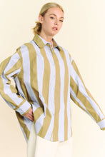 Load image into Gallery viewer, Blue/Camel Stripe Top
