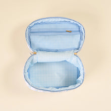 Load image into Gallery viewer, Glam &amp; Go Quilted Cosmetic Bag Petal Parade Blue
