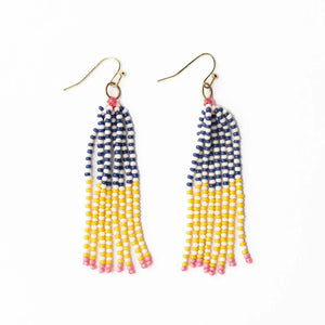 Abbey Tassel Bead Earring Yellow