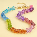 Lana Beaded Necklace - Rainbow Glass Beads