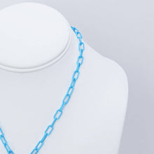 Load image into Gallery viewer, Crystal Heart Blue Link Necklace M12
