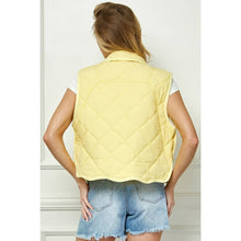 Load image into Gallery viewer, Banana Quilted High Collar Vest
