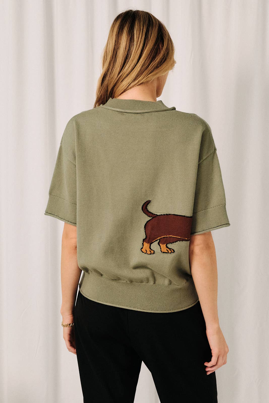Round Neck Dachshund Sweater