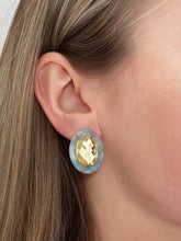 Load image into Gallery viewer, Olivia Statement Earrings Oval -  Lemon Drop
