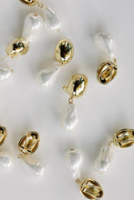 Load image into Gallery viewer, Vintage Chunky Gold and Pearl Statement Drop Earrings
