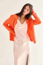 Load image into Gallery viewer, Orange Long Sleeve Buttoned Cardigan
