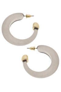 Brady Chunky Resin Hoop Earrings