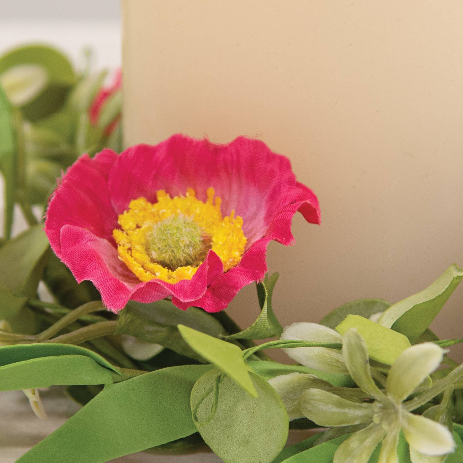 Sunset Poppy & Wildflower Candle Ring