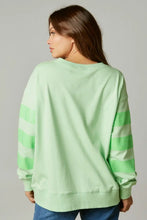 Load image into Gallery viewer, Lime Sequin Stripe Sweatshirt
