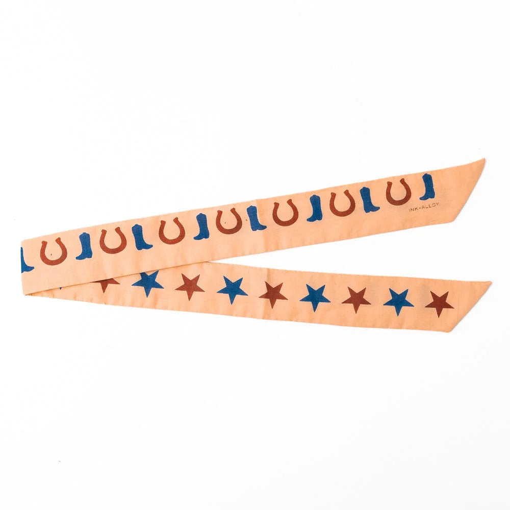 Camile Skinny Scarf Boot Print