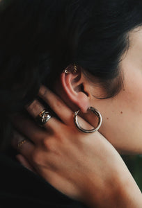 Everette Hoop Earrings Silver