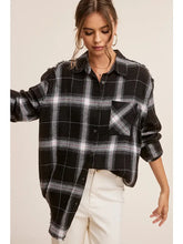 Load image into Gallery viewer, Black Winter Plaid Shirt

