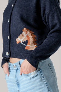 Western Horse Cardigan