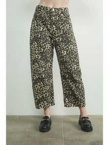 Cheetah Barrel Jeans