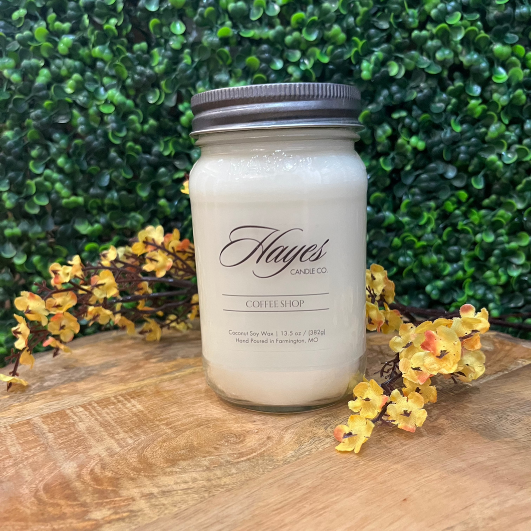 Hayes Candle Coffee Shop Mason Jar