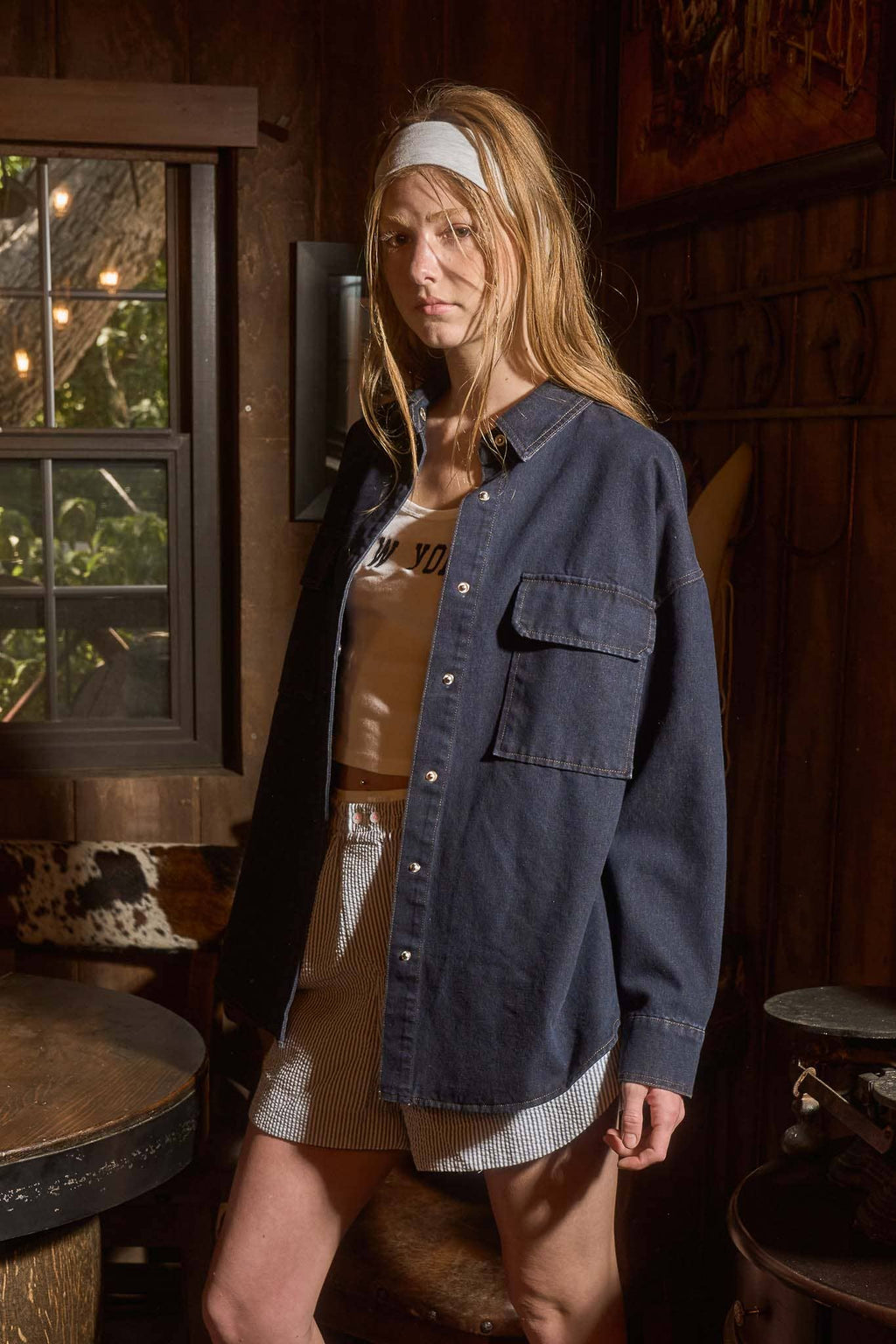 Dark Denim Button-Down