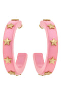 Darla Star Resin Hoop Earrings