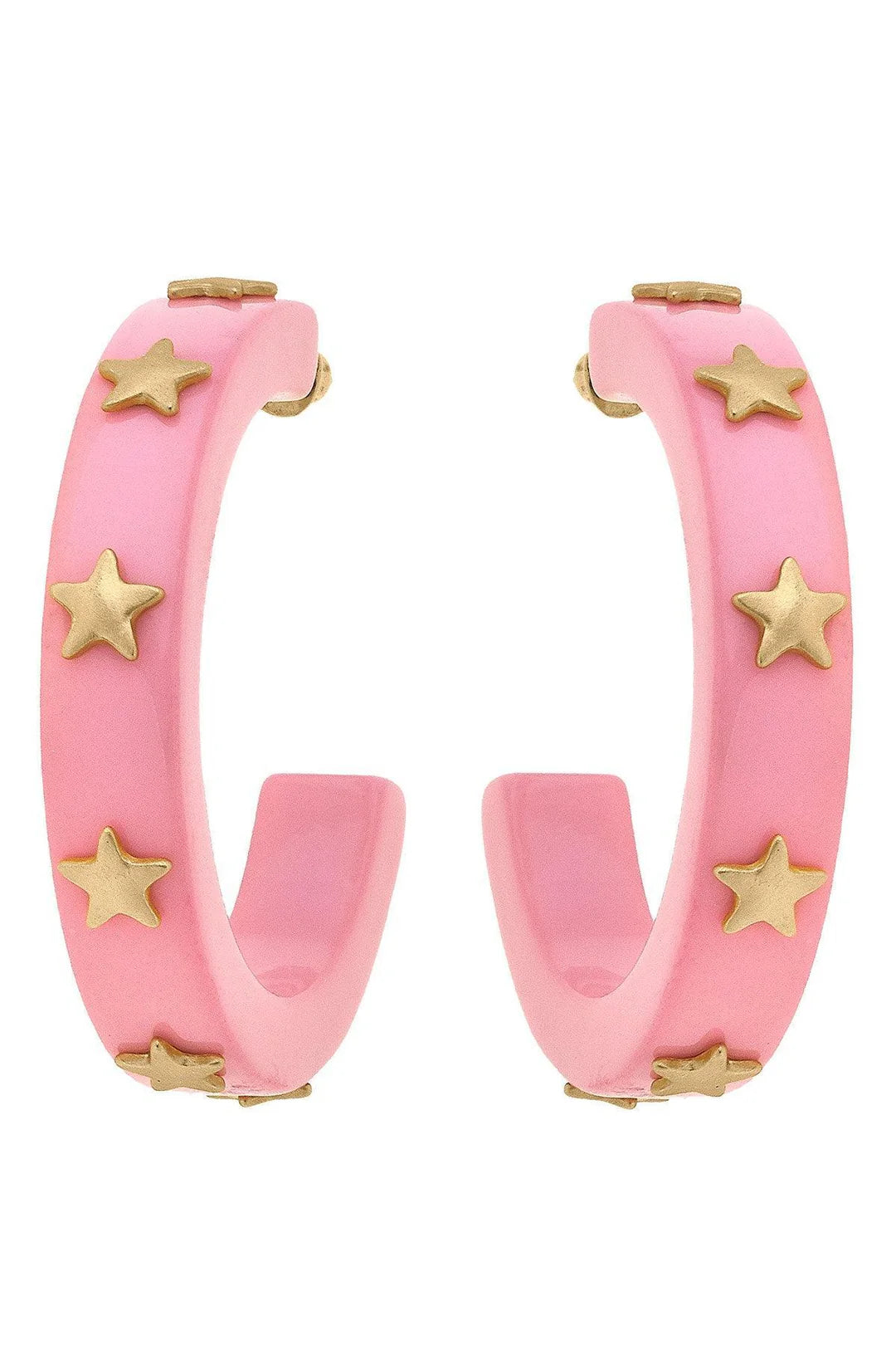 Darla Star Resin Hoop Earrings