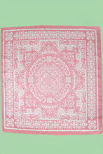 Load image into Gallery viewer, Paisley Pink Silk Bandana Scarf
