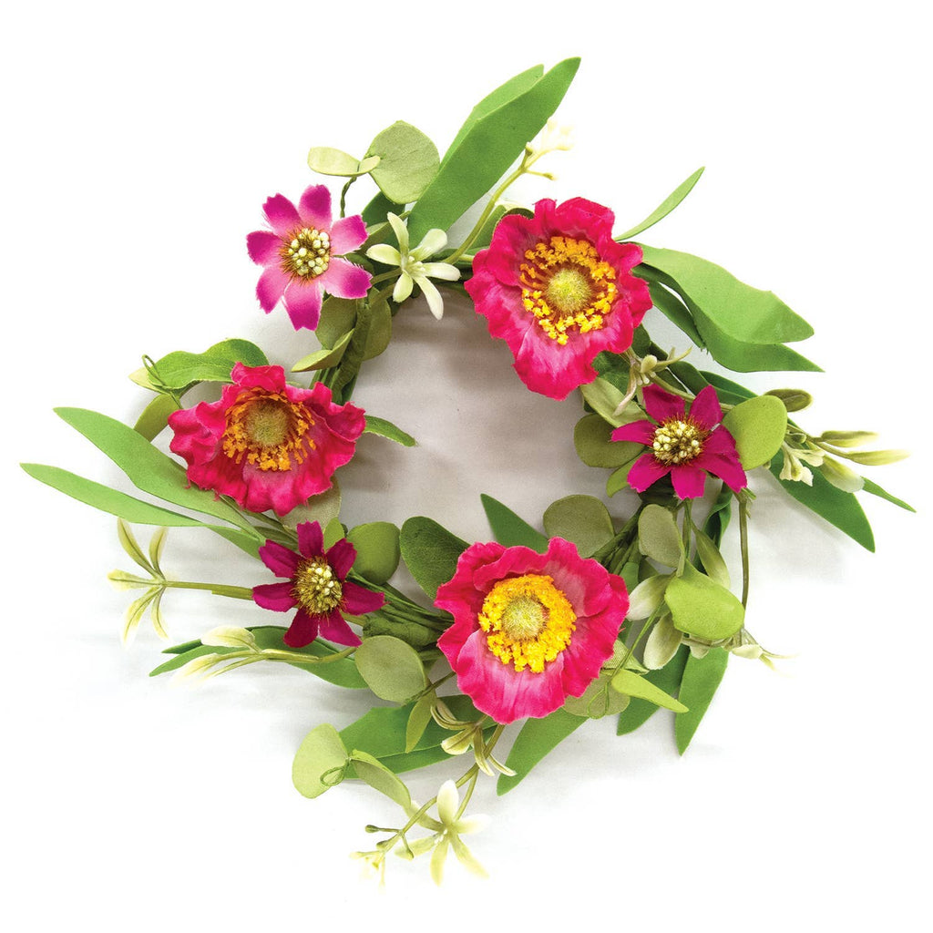 Sunset Poppy & Wildflower Candle Ring