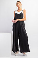 Load image into Gallery viewer, Black Wide Leg Mineral Wash Jumper
