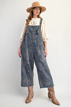 Load image into Gallery viewer, Animal Printed Washed Denim Overalls
