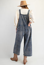 Load image into Gallery viewer, Animal Printed Washed Denim Overalls
